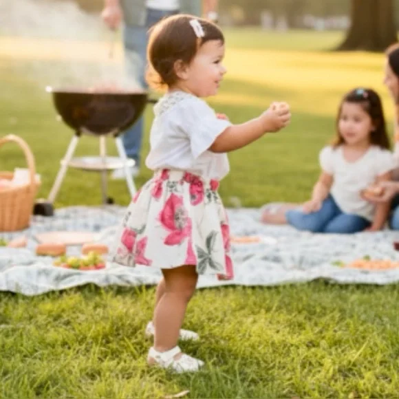 Girls Floral 2 Piece Matching Set - Picture 2 of 8